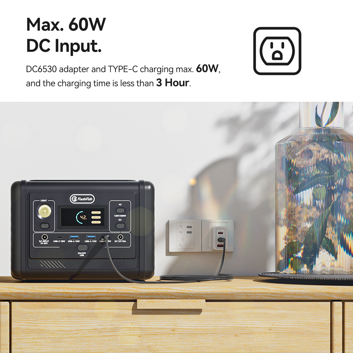 FlashFish T200 200W Portable Power Station