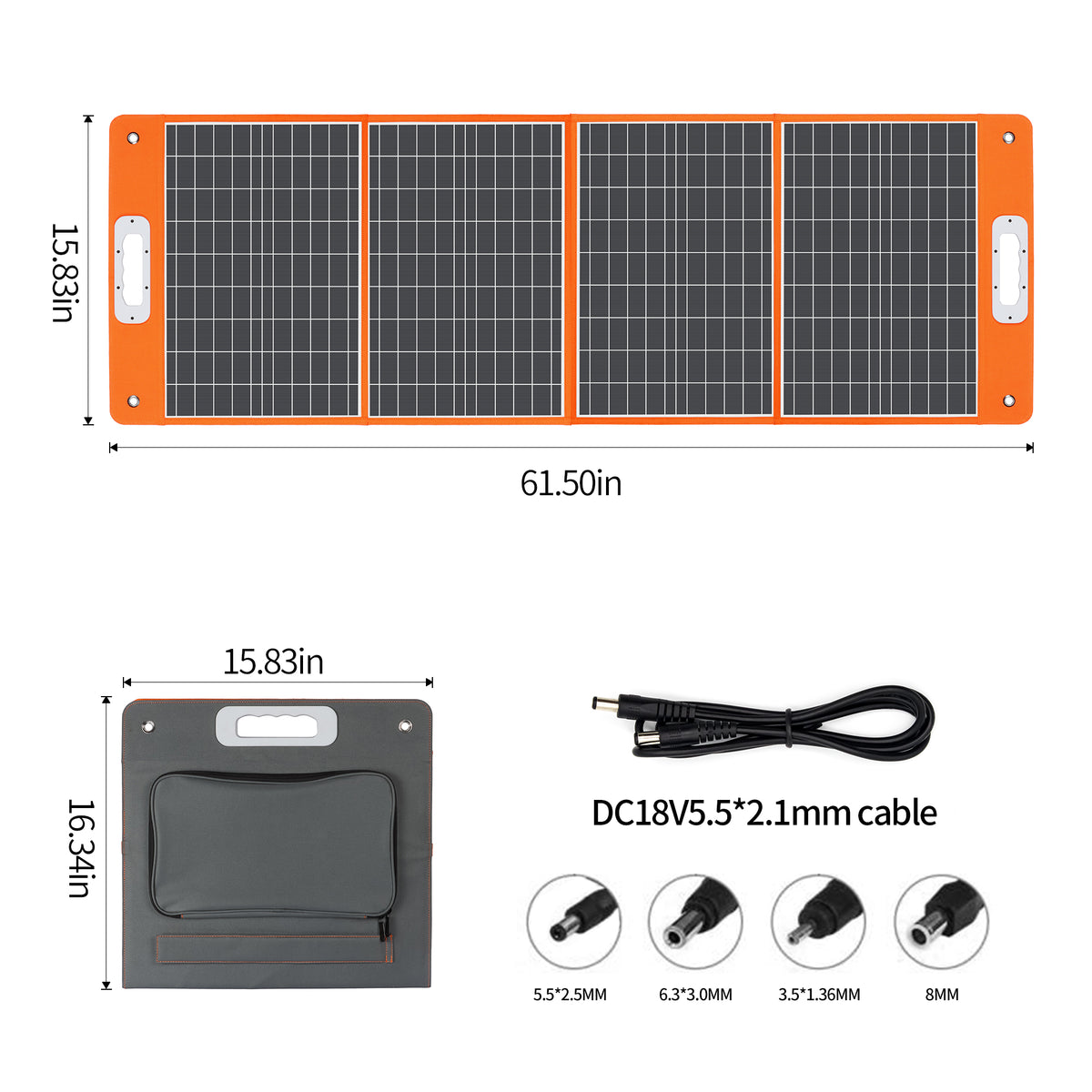FlashFish TSP100W 100W portable solar panel