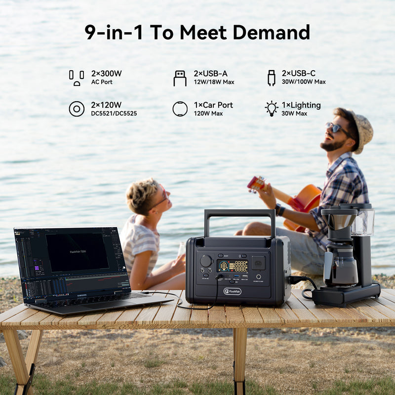 FlashFish T300pro 300W portable power station