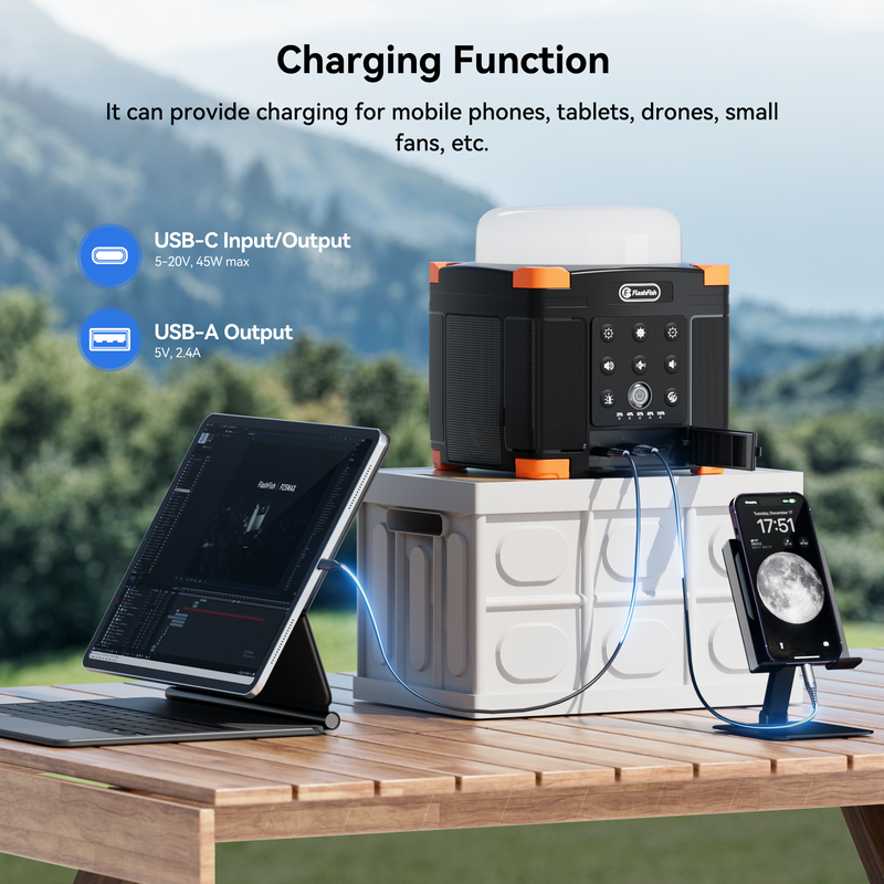 FlashFish FL9-A 20000 mAh Camping Lighting & Speaker power station