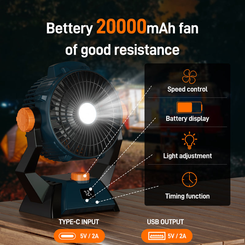 FlashFish X60 Camping Fan