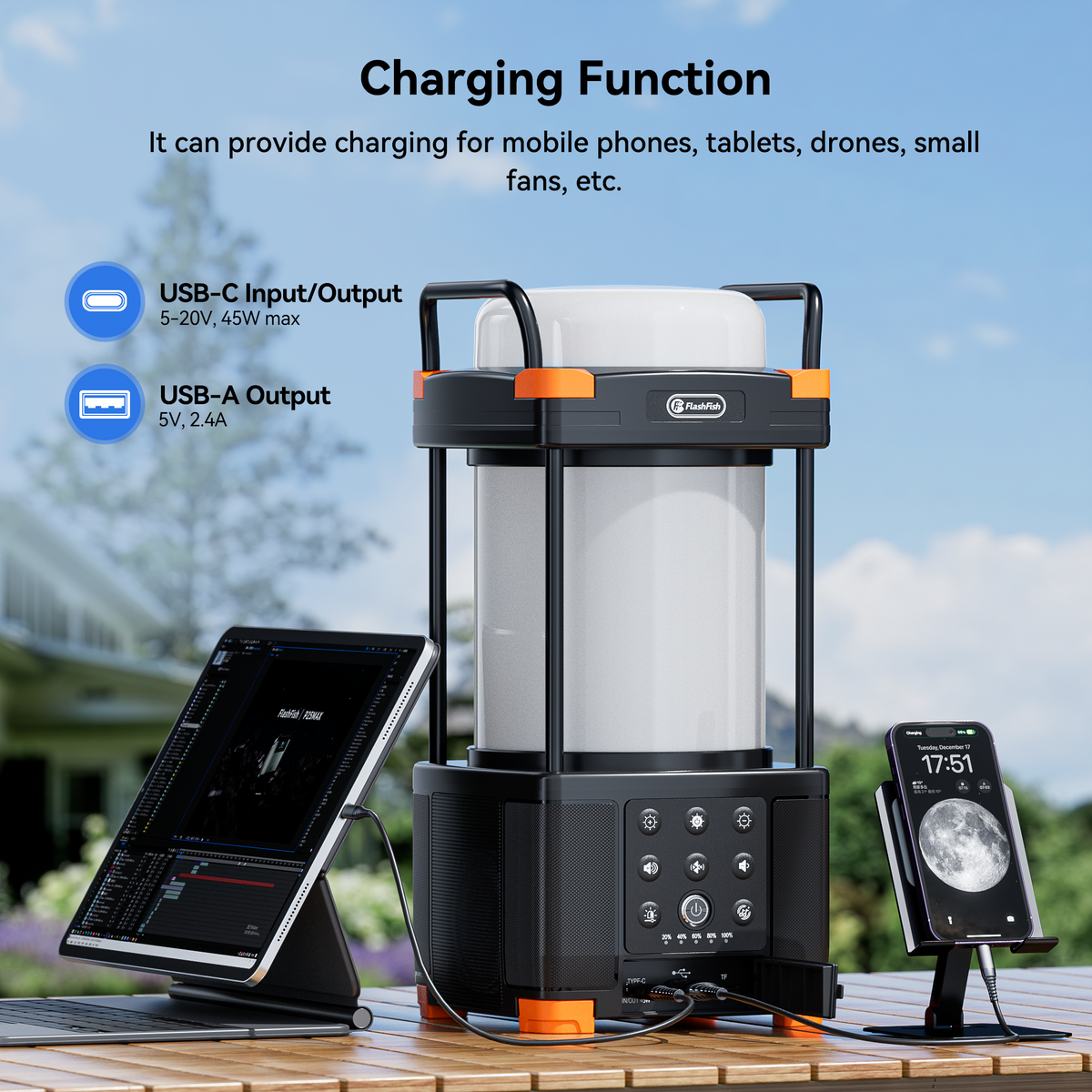 FlashFish FL9-B 23400 mAh Camping Lighting & Speaker power station