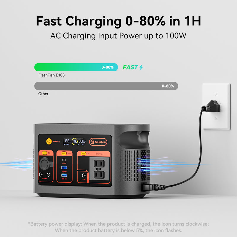 FlashFish E103 300W portable power station