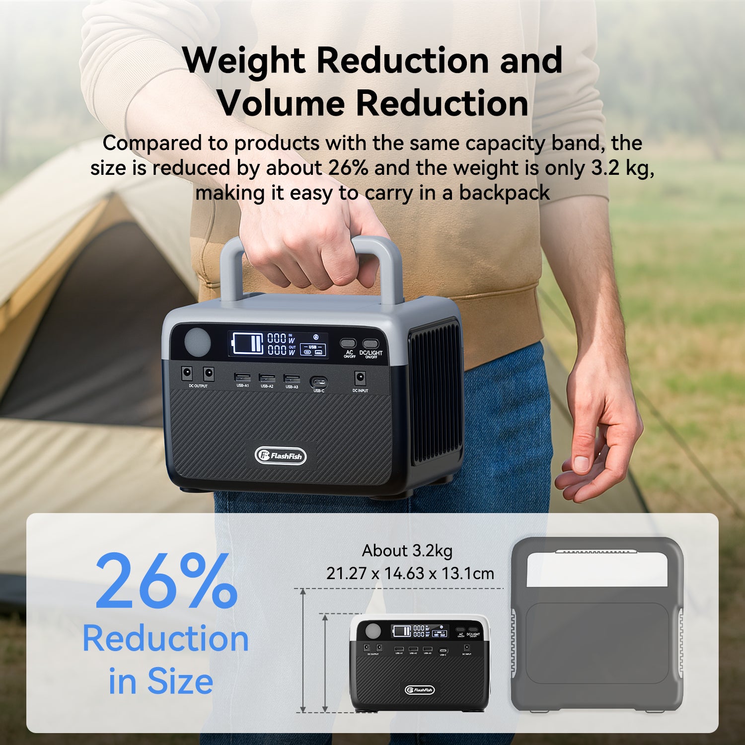 FlashFish BP030B 300W portable power station – Fengjiu New Energy