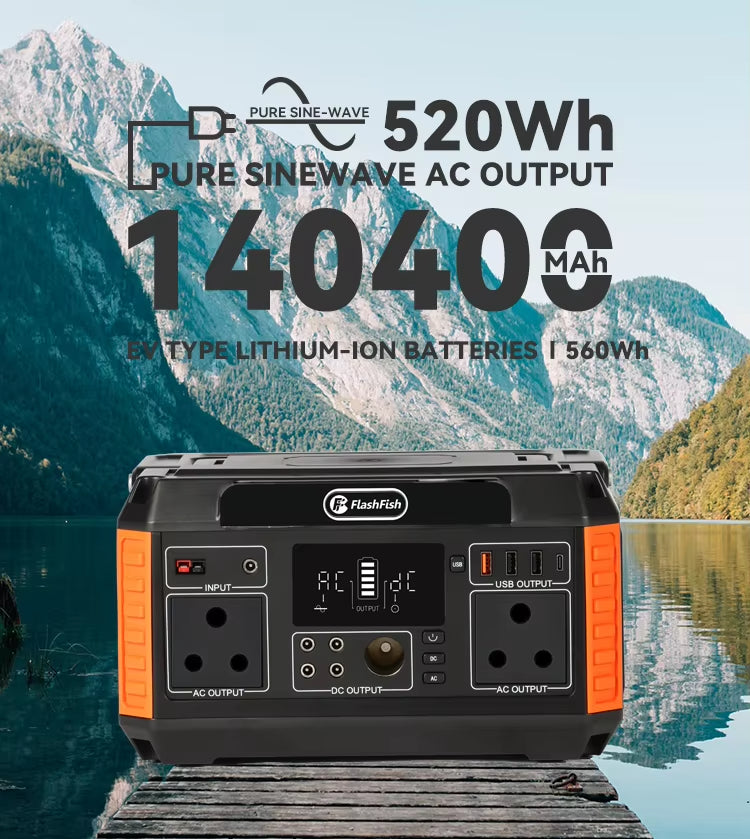 FlashFish P60 500W portable power station