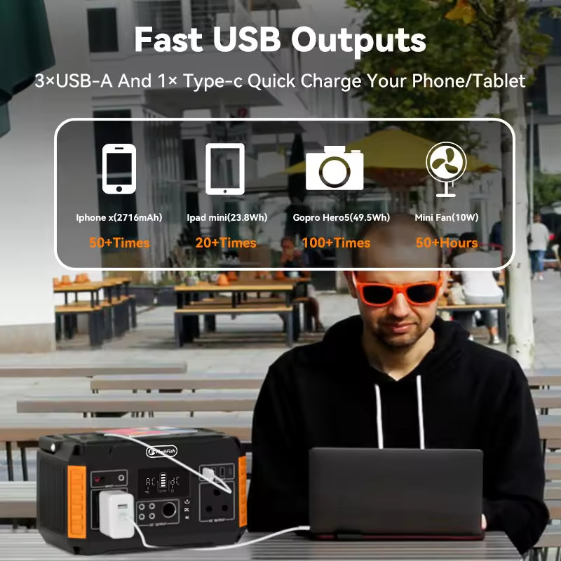 FlashFish P60 500W portable power station